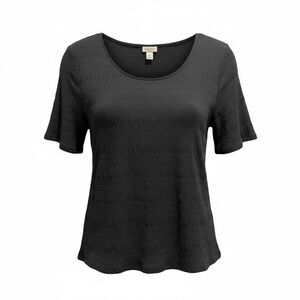 a new day Black Textured Short Sleeve Tee